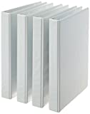 Amazon Basics 3-Ring Binder, 1-Inch - White, 4-Pack