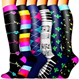 Copper Medical Compression Socks for Women and Men Circulation(6 Pairs)-Best Support for Running, Athletic, Nursing, Travel