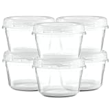 (16 Ounce 10 Pack)Clear Twist cap Deli Containers with Screw on Lids Twist Top Food Storage Freezer Containers