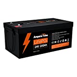 LiTime 24V 200Ah Lithium Battery, 5120Wh LiFePO4 Battery with Built-in 200A BMS, 4000-15000 Cycles & 10 Years Lifetime, Max. 5120W Load Power Perfect for Home Backup, RV, Camping