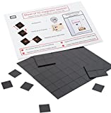 Magnefic Magnetic Squares, 1 Tape Sheet of 70 Magnetic Squares (each 20x20x2mm), Magnet on one Side, Self Adhesive on the other Side. Perfect for Fridge Organisation, Art Project, Vision Board