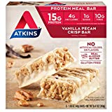 Atkins Protein Meal Bar, Keto Friendly, Vanilla Pecan Crisp, 5 Count
