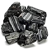 KALIFANO Black Tourmaline Bundle with Calming and Purification Energy - Brazilian Turmalina Negra Schorl Reiki Healing Crystal Used for Protection and Security (Information Card Included)
