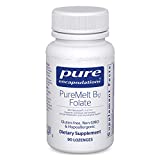 Pure Encapsulations - PureMelt B12 Folate - Sugar-Free Dissolvable Lozenge with 1,000 mcg Vitamin B12 and Active Folate (as Metafolin L-5-MTHF) - 90 Lozenges