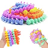 Caterpillar Fidget Toys, 20 Pack Stretchy String Autism Sensory Toys for Anti Anxiety & Stress Relief, Fun Monkey Noodle Fuzzy Worm Colorful Long Squishy Rubber Toy for Kids Teenagers Adults