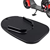 Holoras Motorcycle Kickstand Pad, Universal Motorbike Anti-slip Side Kick Stand Plate Coaster Support Pad for Harley Yamaha Honda Suzuki, Black (9cm x 6cm)