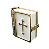 Melody Jane Dolls Houses House 1:12 Miniature Church Accessory Bible Metal Binding Printed Pages