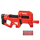 NERF Fortnite Compact SMG Motorized Blaster, Ultra Red Wrap Design, 8-Dart Internal Clip, 8 Elite Foam Darts, Electric Semi Auto Fortnite Toy Blaster