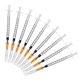 Disposable 1ml 25G 1inch Luer Lock Lab Supplies, Individually Packaged 50Pack