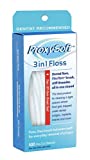 ProxySoft 3-in-1 Dental Floss for Optimal Teeth Flossing- 1 Pack Pre-Cut Ortho Floss Threaders for Braces, Tight Spaces, Bridges, Implants with Built-in Soft Proxy Brush and Stiff Threader Flosser