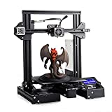 Upgraded Creality Ender 3 V2 3D Printer with 1KG White and 1KG Black PLA Filaments, Integrated Structure Design with Silent Motherboard and Meanwell Power Supply, Printing Size 8.66x8.66x9.84 inch