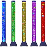 Sensory LED Bubble Tube 4FT with 10 Fish, 20 Color Remote and Tall Water Tower Tank LED Night Light for Kids Bedroom, Living Room Decor