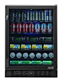 NewAir 24" Beverage Refrigerator Cooler - 177 Can Capacity Mini Fridge - Black Stainless Steal With Built In Cooler and Glass Door | Cool your Soda, Beer, and Beverages to 37F NBC177BS00
