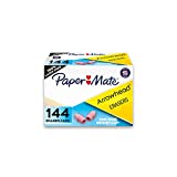 Paper Mate 73015 Arrowhead Pink Pearl Cap Erasers, 144 Count