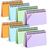 Koogel 400 Pieces Index Card, 3 x 5 Inch Colorful Learning Card Note Cards 8 Pack of Colorful Paper Ring Index Cards Bulk Index Cards for Home School Office