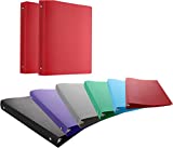 Emraw 1 Inch 3 Ring Binder with Pocket, View Durable Binders for School, Home or Office (Pack of 4)