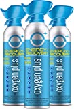 Oxygen Plus  O+ Biggi 3 Pack | Portable Oxygen Can | 99.5% Pure O2 | Natural Wellness Supplement to Boost Energy & Recovery | 50+ Uses Per 11 Liter Canister