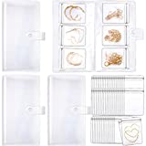 3 Pack Transparent Jewelry Storage Book with 200 Zipper Bags Jewelry Storage Book Clear Travel Organizer Holder for Jewelry Collection Displaying (252 Grids + 200 Thicken PVC Bags)