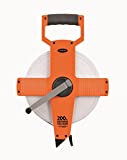 Keson NR18200 Nylon Coated Steel Blade Measuring Tape with Zero Point at Tape End and Hook End (Graduations: ft., in. 1/8), 200-Foot