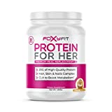 FoxyFit Protein for Her, Caramel Mocha Whey Protein Powder with CLA and Biotin for a Healthy Glow (1.78 lbs)