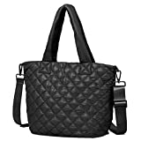 Quilted Tote Bag for women, Large Crossbody Bags for Women Waterproof Lightweight Quilted Tote Purse Handbags