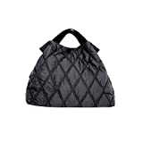 Lightweight (Black) Shoulder bag for Women, 18.11 x 12.2 x 5" Fits anywhere Soft Quilted Padding Tote Bag, Purse, Big Capacity, lightweight and durable.