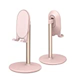 Bright Stone Phone Stand for Desk, Adjustable TabletStand Phone Holder for Desk, Compatible with 4"-12.9" Phones/Tablet/iPhone/iPad/Switch (Pink)