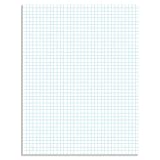 TOPS 33041 Quadrille Pads, 4 Squares/Inch, 8 1/2 x 11, White, 50 Sheets