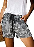 GOLDPKF Women Shorts high Waisted Shorts Amazon Fashion Womens Clothing Summer 2022 Flowy Running Shorts for Women White Cut Off Shorts Women Lounge Shorts for Women Print Camouflage Medium