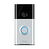 Ring Video Doorbell (1st Gen)  720p HD video, motion activated alerts, easy installation  Satin Nickel