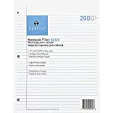 Loose Leaf Paper, 200 Sheets, COLLEGE / NARROW Ruled, 8-1/2" x 11", Lined Filler Paper, 3 Hole Punched For 3 Ring Binder, Writing & Office Paper, Perfect For College - 200 Sheets - 1 Pack