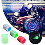 12 Pcs Tire Valve Stem Caps, Kaluofan Universal Fluorescent Car Tire Valve Caps, Luminous Valve Stem Caps, for Cars, SUV, Motorcycles, Trucks and Bicycles(4 Blue+4 Green+4 Pink)