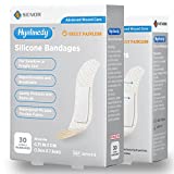 Hysimedy Silicone Adhesive Bandages for Sensitive Thin Skin - 3/4"x3" (60 Counts) - Pain Free Small Band aid for Elderly Kids