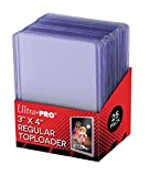 Ultra Pro 3" X 4" Clear Regular Toploader 25ct Top Loaders For Cards Baseball Card Protectors Hard Plastic Hard Card Sleeves Toploader Card Protectors Card Top Loaders