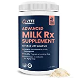 Vets Preferred Puppy Milk Replacement  Milk RX Powder Formula Supplement  Enriched with Colostrum - Nutritious Nursing Formula for Puppies - 12 Oz