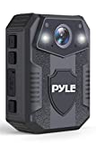 Police Security Video Body Camera - HD 1920x1080p Rechargeable Wireless Waterproof Wearable Law Enforcement Mini Surveillance Cam, Audio Video Recording, Night Vision, Motion Detector - Pyle PPBCM8