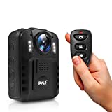 Premium Portable Body Camera - Wireless Wearable Camera, Person Worn Camera, Compact & Portable HD Body Camera, IR Night Vision, Built-in Rechargeable Battery, LCD Display, 16GB Memory - Pyle PPBCM9