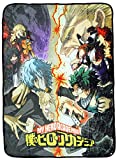 My Hero Academia Anime Manga Student Heroes Vs. League Of Villains Super Plush Fleece Throw Blanket Black / One Size