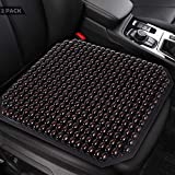 Big Ant Beaded Seat Cushion,2 Pack Cool Wood Bead Seat Cover Pad Mat Comfy Cool Summer Massage Seat Cushion for Auto Supplies Home Office Chair