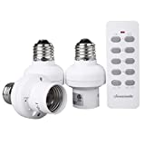 DEWENWILS Remote Control Light Bulb Socket, Wireless Light Socket Switch Kit, Remote Light Socket E26/E27 Base for Pull Chain Light Fixture, No Wiring, ETL Listed(1 Remote+3 Sockets)