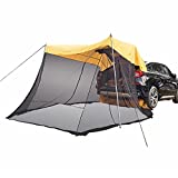Car Awning Sun Shelter SUV Rear Tent,Portable Waterproof Roof Top Tent for SUV Minivan Hatchback Camping Outdoor Travel,3-4 Person,114"x78.7"x78.7"(Yellow)