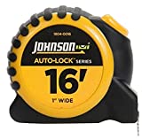 Johnson Level & Tool 1804-0016 Auto-Lock Power Tape, 16', Black/Yellow, 1 Tape