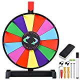 WinSpin 12" Editable Color Prize Wheel Wall Mounted or Tabletop 14 Slots for Fortune Spinning Game Carnival & Tradeshow