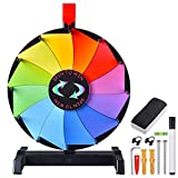 WinSpin 12 Inch Prize Wheel Dual Use Tabletop or Wall Mounted Spinning Wheel, 12 Slots Fortune Design Carnival Spin Game