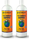earthbath 2-in-1 Conditioning Shampoo for Pets,  Dog Shampoo and Conditioner, Conditions & Detangles, Made in USA  Mango Tango, 16oz (Pack of 2)
