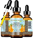 Botanical Beauty CALENDULA OIL Egyptian Calendula Officinalis Marigold Oil 100% Pure Natural for Face, Skin, Body, Hair, Nail Care 1 Fl.oz.- 30 ml Skin Moisturizer, Antioxidant Serum