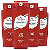 Old Spice High Endurance Body Wash for Men, Pure Sport Scent, 18 FL OZ (532 mL) (Pack of 4)