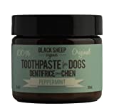 Black Sheep Organics Peppermint Natural Dog Toothpaste-Limited Ingredients with Coconut Oil for Dogs-Fresh Breath and Reduce Tartar