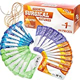 Mixed Sterile Suture Thread with Needle (Dissolvable and Non-dissolvable 0, 2-0, 3-0, 4-0, 5-0, 6-0) - Stitch Up Gear, Medical Surgical Suturing Kit, First Aid Field Emergency Demo, Camping Safety Kit