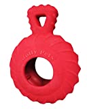 Jolly Pets Tuff Treader Dog Toy with Handle, 6 Inches, Red, Model:JTR23, All Breed Sizes